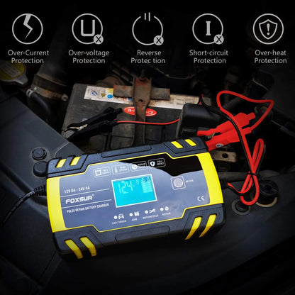 LCD Display Motorcycle Battery Charger