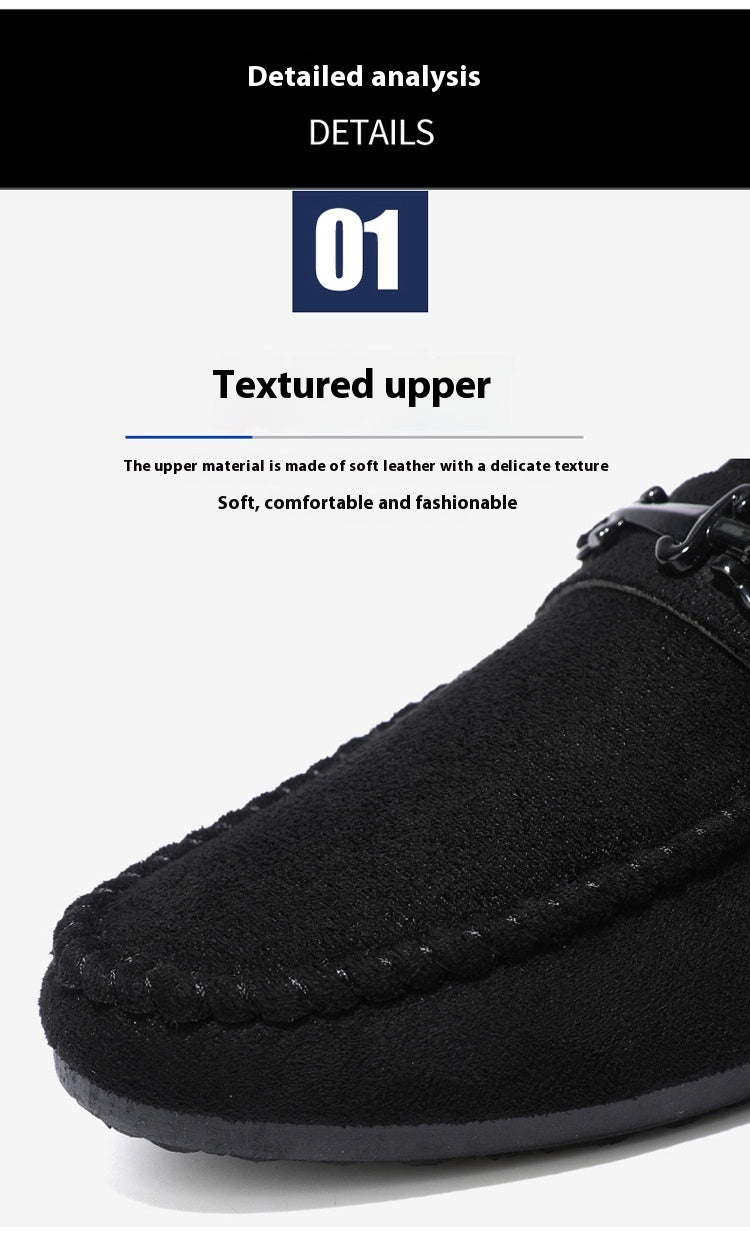 Waterproof Leisure Sports Men Slip-on Loafers Peas Small Leather Shoes