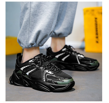 Men's Mesh Thick Bottom Height-increasing Running Shoes Outdoor Breathable Imported Shoes